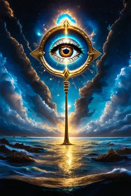 8K HDR professional photograph eye of Horus surreal art