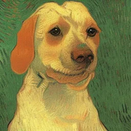 Portrait of a dog by Van Gogh