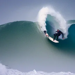 Tom Fraser surfing the biggest wave in the world