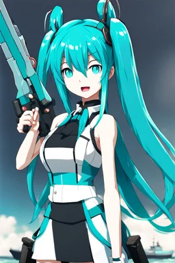 hatsune miku but it is kantai collection big weapon