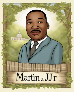 Storybook character, Martin Luther King Jr, suitable for children story books