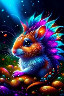 Beautiful fairy squirrel colorful art conceptual, amazing artwork, hyper detailed, ultra maximalist quality, 12k