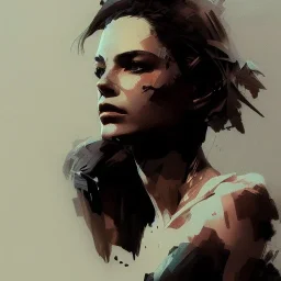 Portrait of nathalile Portman, dramatic lighting, illustration by greg rutkowski, yoji shinkawa, 4k, digital art, concept art, trending on artstation