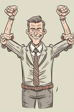 a happy boss with four arms