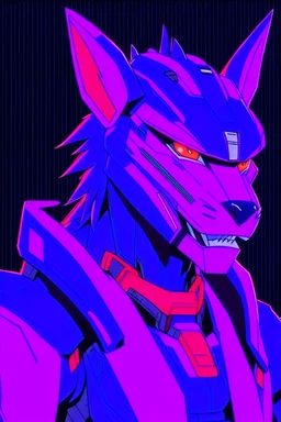 Werewolf drawn as a robot from Neon Genesis Evangelion