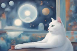white cat dreams