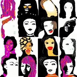 Black woman popart profile