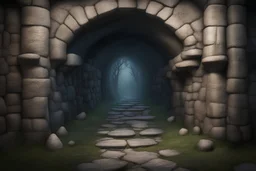 fantasy medieval underground wall