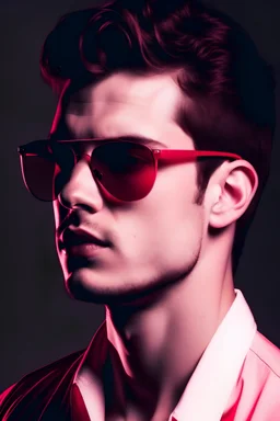 Reference, Hot guy, in dark red and white shades