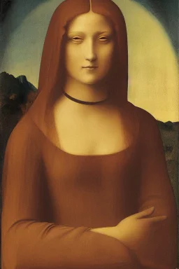 Portrait a modern women like the monaliza by Leonardo da Vinci