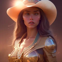 weta disney pixar movie still portrait photo of madison beer as cowgirl woman, intricate, highly detailed, greg rutkowski, wlop, ilya kuvshinov, rossdraws, artgerm, marvel, maxim magazine cover, unreal engine, sweaty, iridescent, bright morning, anime, 8k