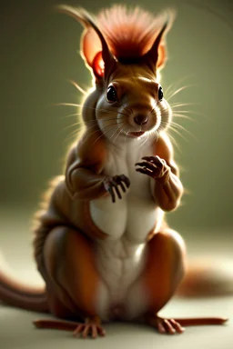 Alien Ratatosk, lighting, hyper realistic, unreal engine 5, 16k,