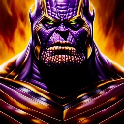 Ultra detailed fullbody Portrait in oil on canvas of Thanos fusion Venom and Armor,intense stare,extremely detailed digital painting, extremely detailed face,crystal clear Big eyes, mystical colors ,perfectly centered image, perfect composition, rim light, beautiful lighting,masterpiece,8k, stunning scene, raytracing, anatomically correct, in the style of robert e howard and Ken Kelley and Ohrai Noriyoshi and Simon Bisley and tomzj1