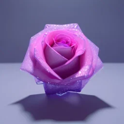 transparent multicolor crystal rose realistic, unreal engine 5, cinema4d