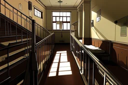 Schule von innen grosse Treppe