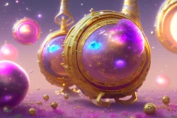 gold and light delicate violet fuchsia crystal galactique universe, full of details, smooth, bright sunshine，soft light atmosphere, light effect，vaporwave colorful, concept art, smooth, extremely sharp detail, finely tuned detail, ultra high definition, 8 k, unreal engine 5, ultra sharp focus