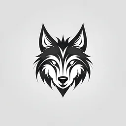 create a minimalist vector wolf logo