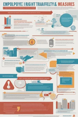 **Content Art:** Design an infographic that outlines employee rights and safety measures in the workplace. **Appearance:** content art ideas that encapsulate the themes; "importance of First Aid training, safety and protection of women and individuals with disabilities or special challenges, and awareness against placement / interview scams, workplace exploitation, abuse, and criminal activities under the pretext of employee and labor safety and rights preservation, from an universal public, man