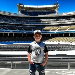 lask stadion mit miniköpfigen dominik gradl der 11 jahre alt ist