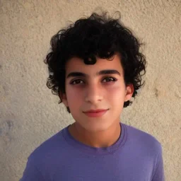 beautiful 12 year old arabic boy with curly hair