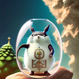 A studio ghibli characters in a jar floating, super high resolution, professional photograph, in focus, beautiful detail, professional digital art, stunning 4k, volumetric light, Award-winning photograph, photography