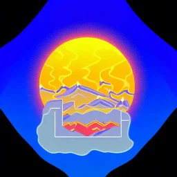 Alberta Fires, VaporWave, icon, forest fires, burning, mountains, wildfire