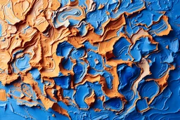 A fascinating three-dimensional painting using the complementary colors blue and orange. Exceptionally beautiful painting. A masterpiece of the highest standards of Impressionist painting.