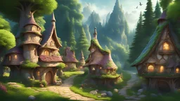Сказочная деревня в лесу