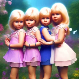 toddlers of ABBA , 8K resolution, FX, photorealistic