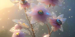 crystal subtle flower in a galactic ambiance beautiful fairy, transparent, delicate colors, in the foreground, full of details, smooth，soft light atmosphere, light effect，vaporwave colorful, concept art, smooth, extremely sharp detail, finely tuned detail, ultra high definition, 8 k, unreal engine 5, ultra sharp focus