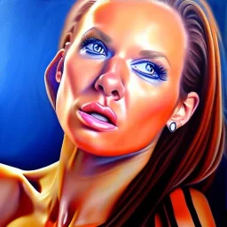 SportySpice, lady, full body, realistic Portrait painting, detailed, medium shot
