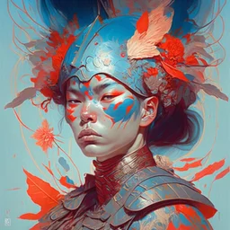 dream portrait of female warrior by james jean