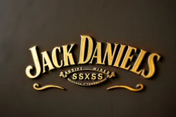 a Jack Daniels style graphic element made of brass