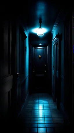 Мрачный коридор, входная дверь