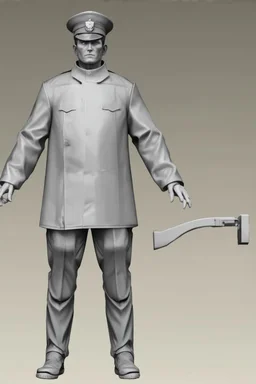 1920 policeman exosquelette, rain transparent coat