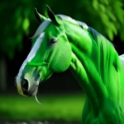 a green horse