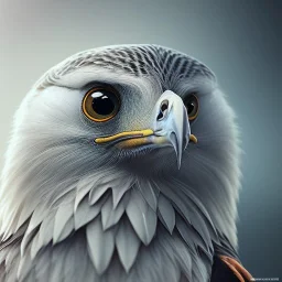 portrait of a bird of prey, feathers, extremely sharp detail, finely tuned detail, ultra high definition, 8 k, unreal engine 5, ultra sharp focus, winter ambiance