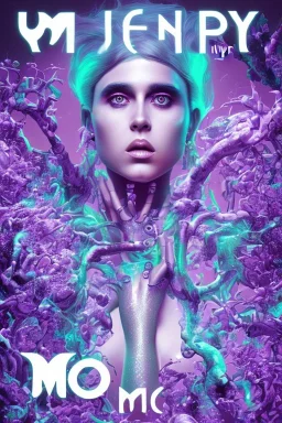  surrealpop,purple tones,Danish singer MØ face,