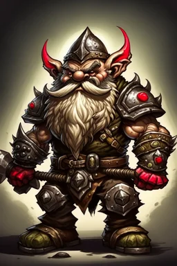 gnome warrior enraged fury berserker fantasy barbarian armored