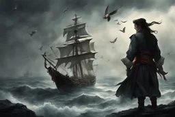 They spoke almost in whispers, as if afraid to scare away something very important, trembling in the air, thin and fragile, like a moth's wing. The prisoner answered very sadly, but firmly, and the Pirate...this must be the voice of the ship's captain, ordering the ship to steer towards the siren song.