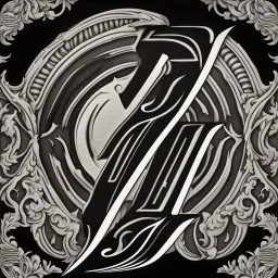 logo with the letter R end N, black and white