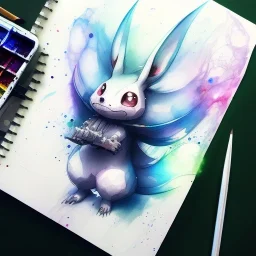 cute Pokémon, watercolor illustration by <agnes cecile> <Yoji Shinkawa>,