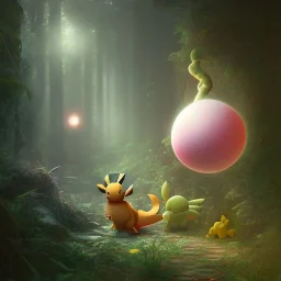 Mystery pokemon,Ambiance dramatique, hyperrealisme, 8k, high quality, lot of details, fit within portrait