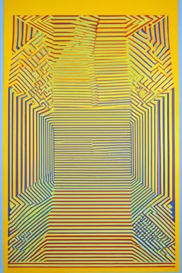 creative geometry, generating the illusion of solidity by stabilizing interference patterns; surrealism; Ilya Bolotowsky