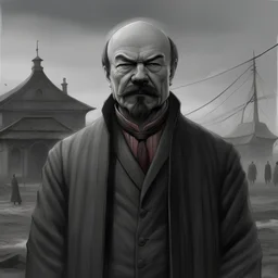 Vladimir Lenin , Charcoal Pencil, , Caspar David Friedrich, Pixiv, 8K 3D, Trending On Artstation, Deviantart, CryEngine, 8k Resolution, charcoal Pencil, Caspar David Friedrich, pixiv, 8K 3D, 8k resolution, CryEngine, deviantart