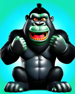 King Kong cheerful 3D cute