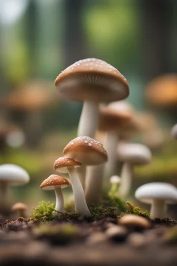 mushroom olympics ,bokeh like f/0.8, tilt-shift lens 8k