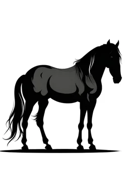 creat blaca horse silhouette vector isolate in white background