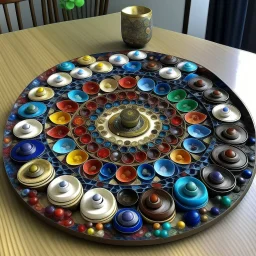 mandala polished stones assembly