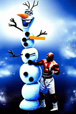 Olaf fighting Mike Tyson high quality